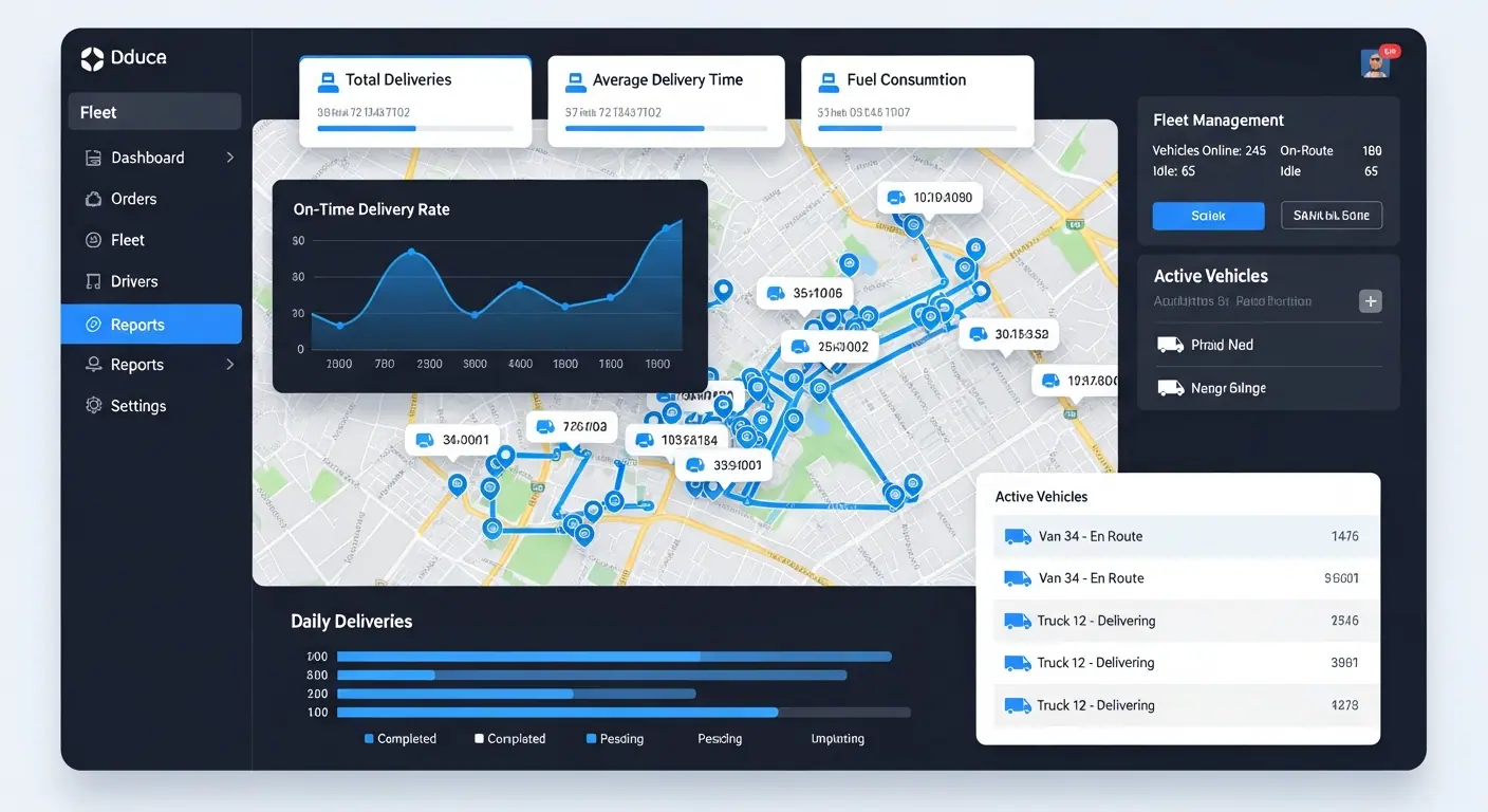 Application web de gestion logistique avec carte interactive