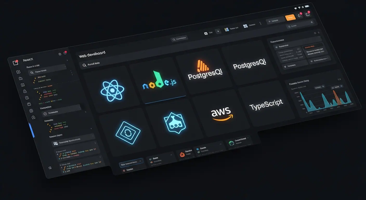 Tableau de bord montrant l'ensemble des technologies maîtrisées