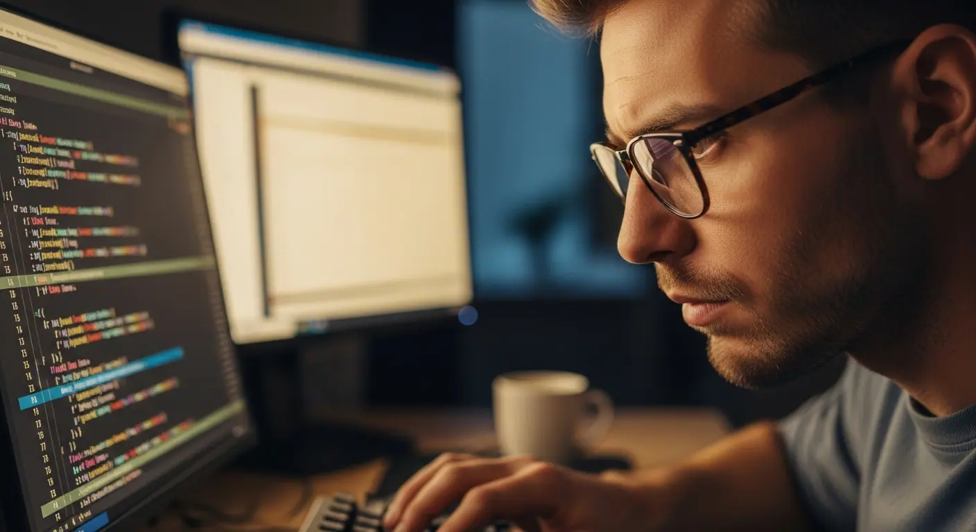 Développeur travaillant sur une Progressive Web App